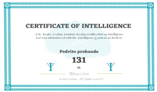certificado inteligencia