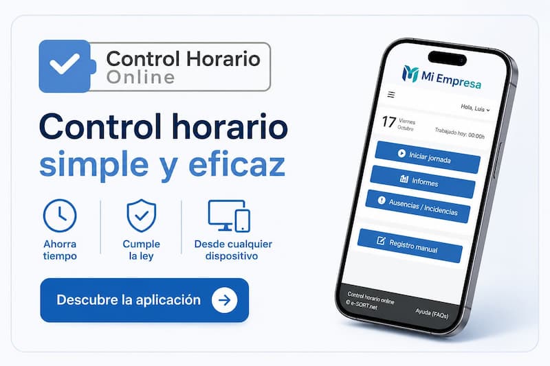 Aplicación control horario