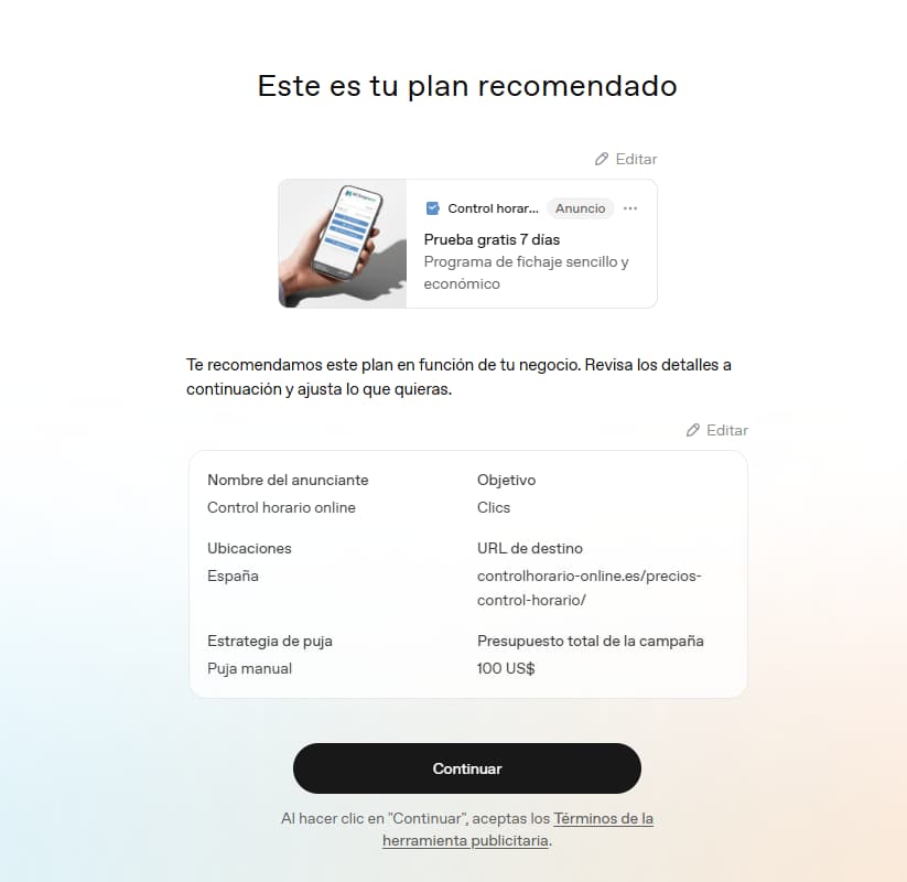 creación campaña anuncio chatGPT